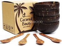 Set Coconut: 2 bowls + 2 Spoons + 2 Forks in Craft box - SCCBS303