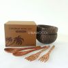 Set Coconut: 2 bowls + 2 Spoons + 2 Forks in Craft box - SCCBS0202 - anh 4